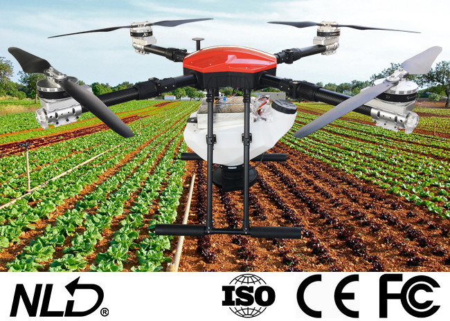 Remote Control Fertilizer Spraying Drone 6mm Agriculture With 4*100KV Motor